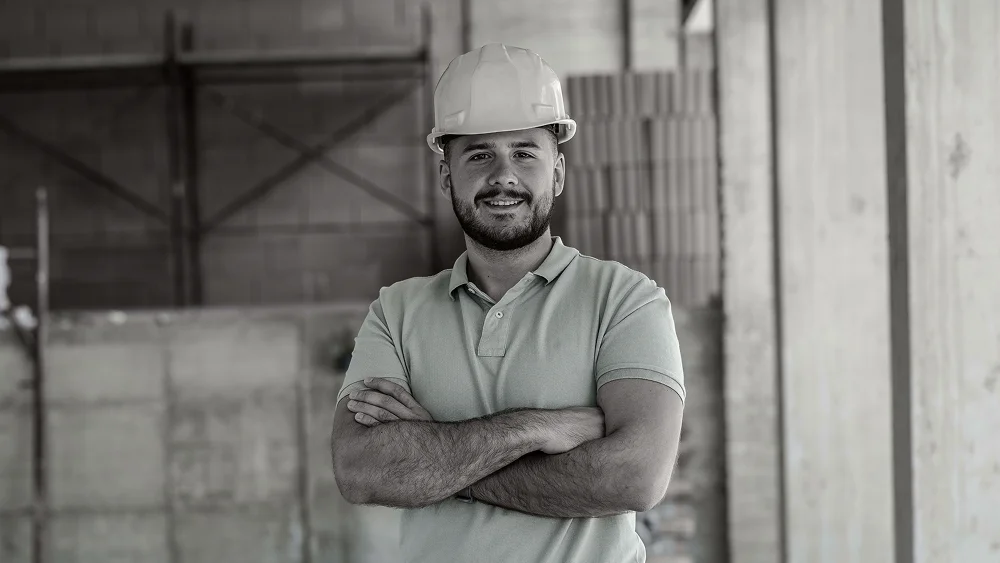 Trabajador con una lesión ocurrida en el trabajo.