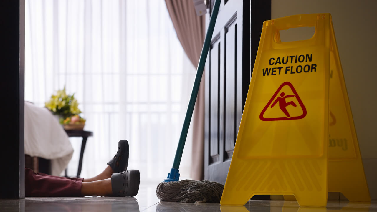 Compensación por caída en Chelsea por piso mojado en Airbnb